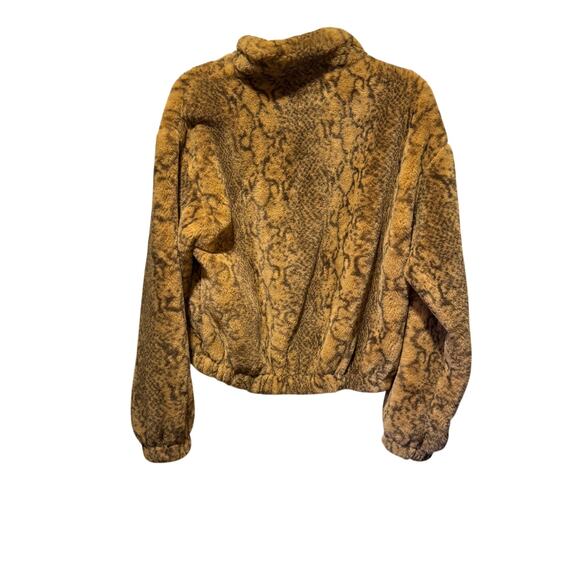 Oli & Hali Fuzzy Fleece Snake Print 1/4 Zip Pullover Size M - Picture 4 of 13